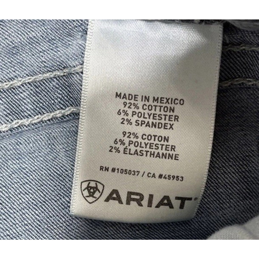 Ariat REAL Jeans Womens 28 S Blue Stone Wash Western Straight Stretch Denim