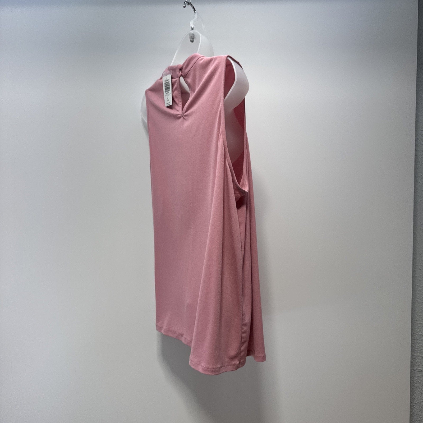 Torrid Rayon Pleated Neck Tank Sleeveless Wild Rose Pink Women’s Size 3X NWT