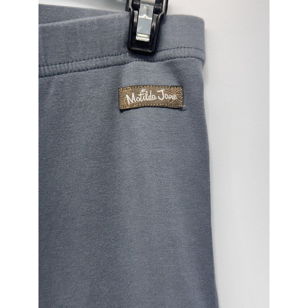 Matilda Jane Girls Character Counts Gray Ruffle Leggings Size M