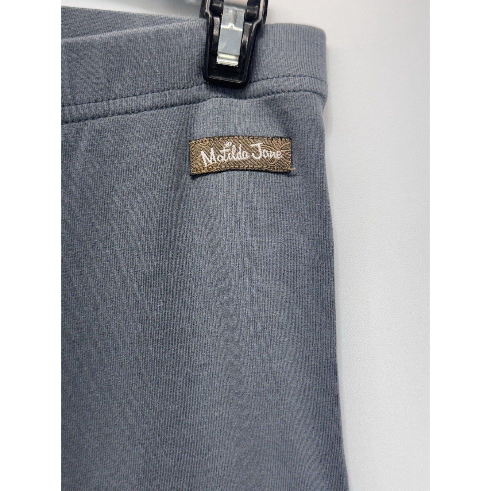 Matilda Jane Girls Character Counts Gray Ruffle Leggings Size M