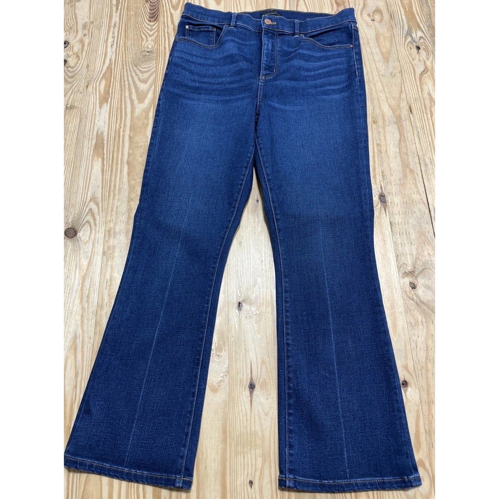 Ann Taylor “The Boot Crop” Womens Size 12 Blue Denim Dark Wash