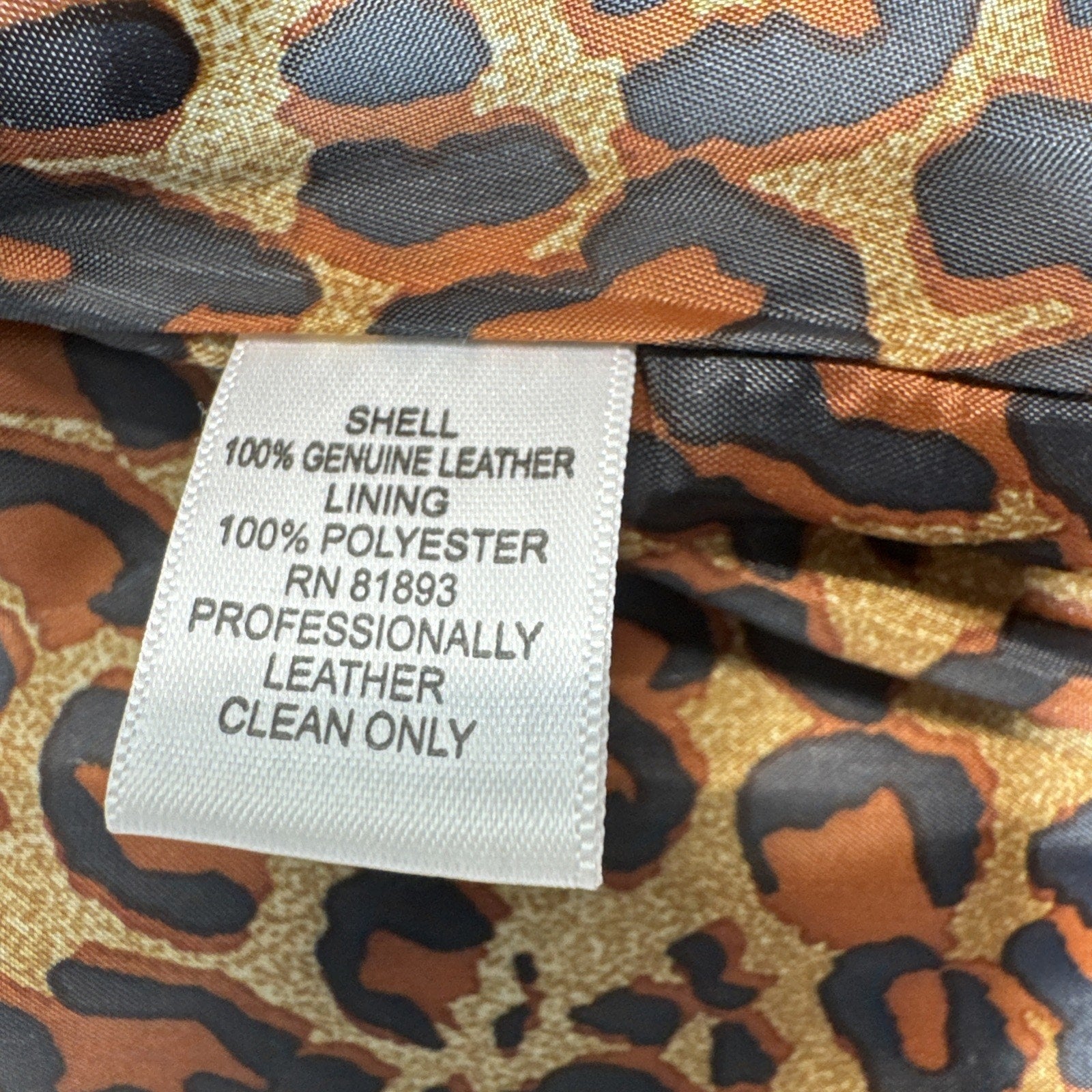 Denim & Co D&CO Leather Ladies Brown Motorcycle Jacket, Size S Style A201535,
