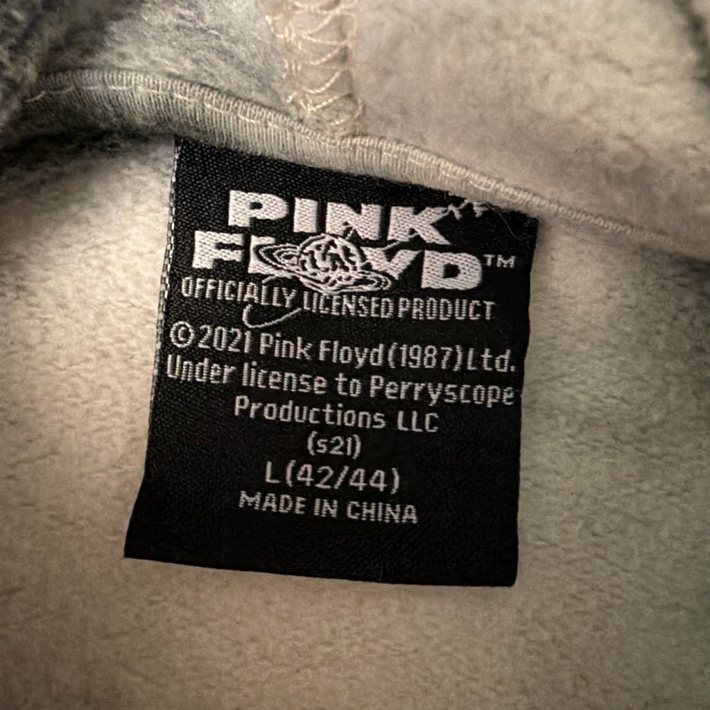 Pink Floyd Hoodie Mens L Gray World Tour 87 Tie Dye Fleece Pullover Sweatshirt