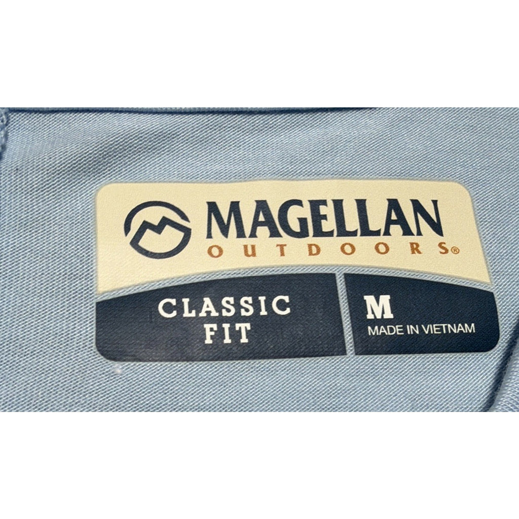 Magellan Outdoors Womens Blue Summerville T-Shirt Dress Short Sleeve Pockets M