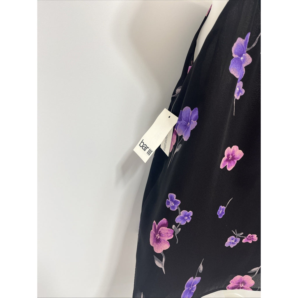 NWT Bar III Cami Tank Top XS Lined Adjustable Spaghetti Straps Black Orchid