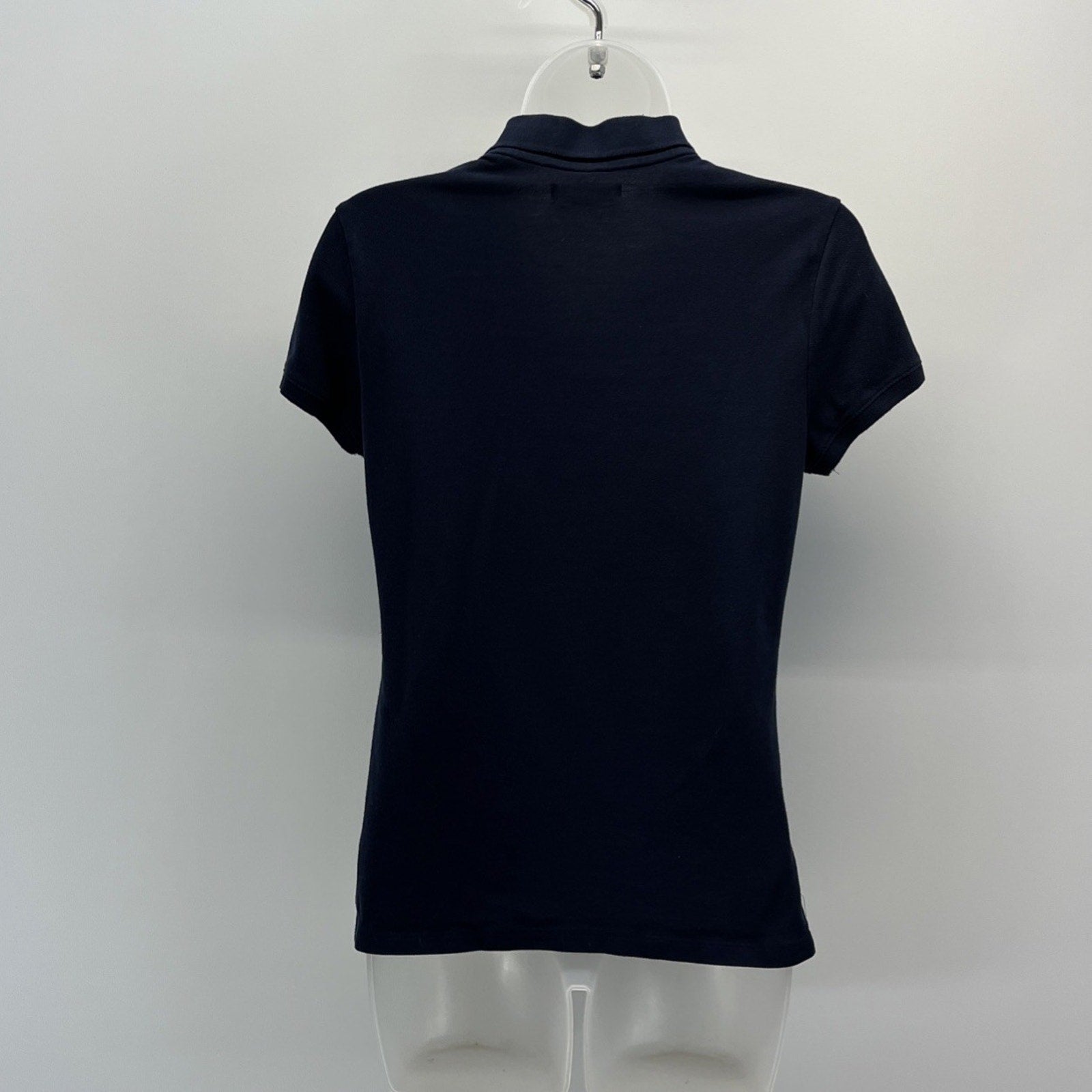 Aeropostale Navy Blue A87 Pique Polo Women's Large Preppy 5 Button