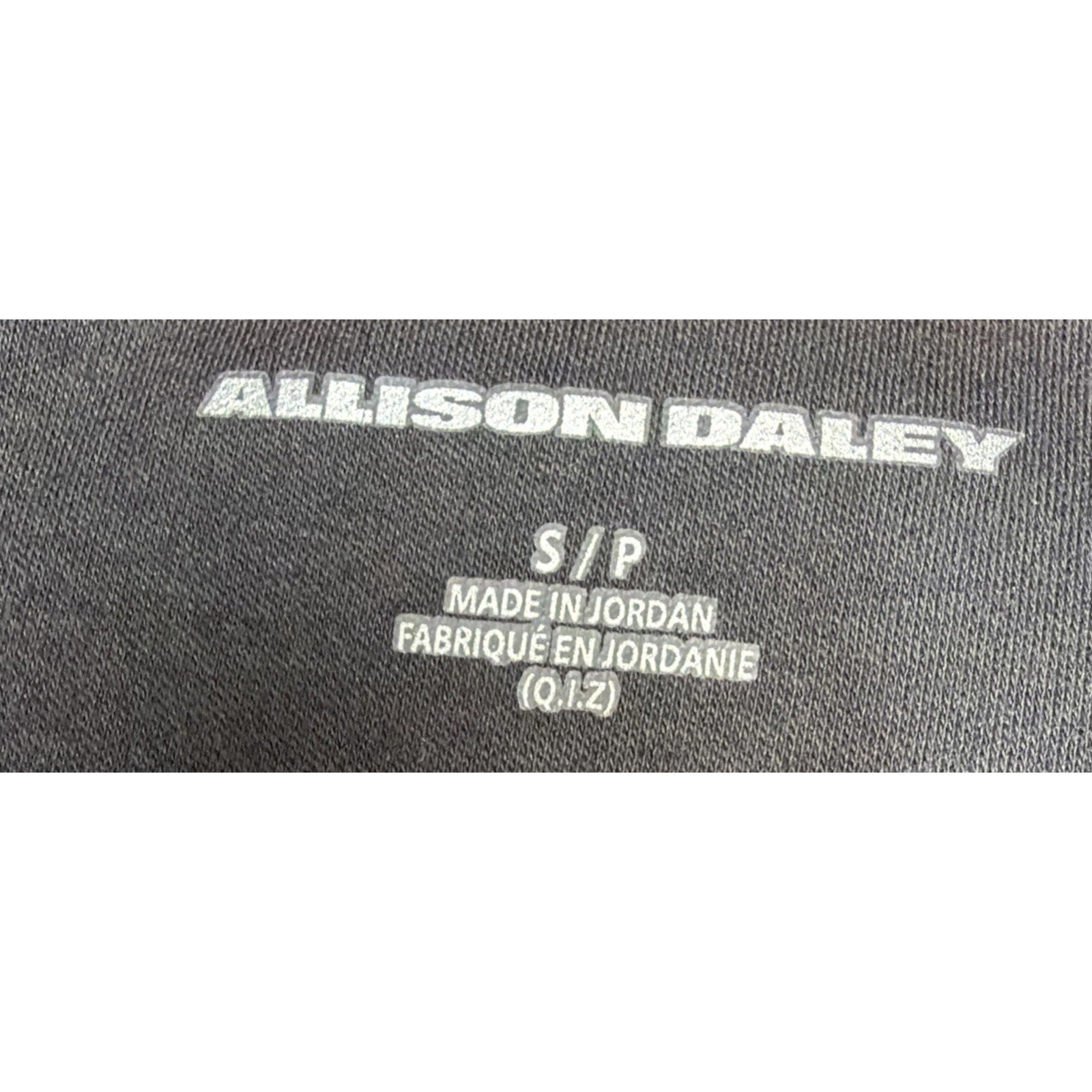 ALLISON DALEY BLACK & LEOPARD FULL ZIP LONG SLEEVE JACKET SZ Small