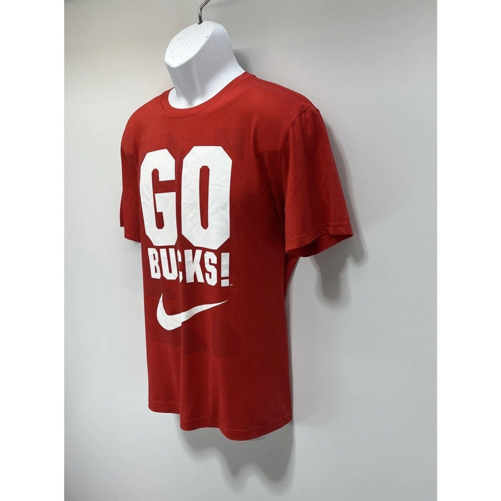 Nike Dri Fit Ohio State Buckeyes NCAA Football Red Short Sleeve T Shirt Men’s L