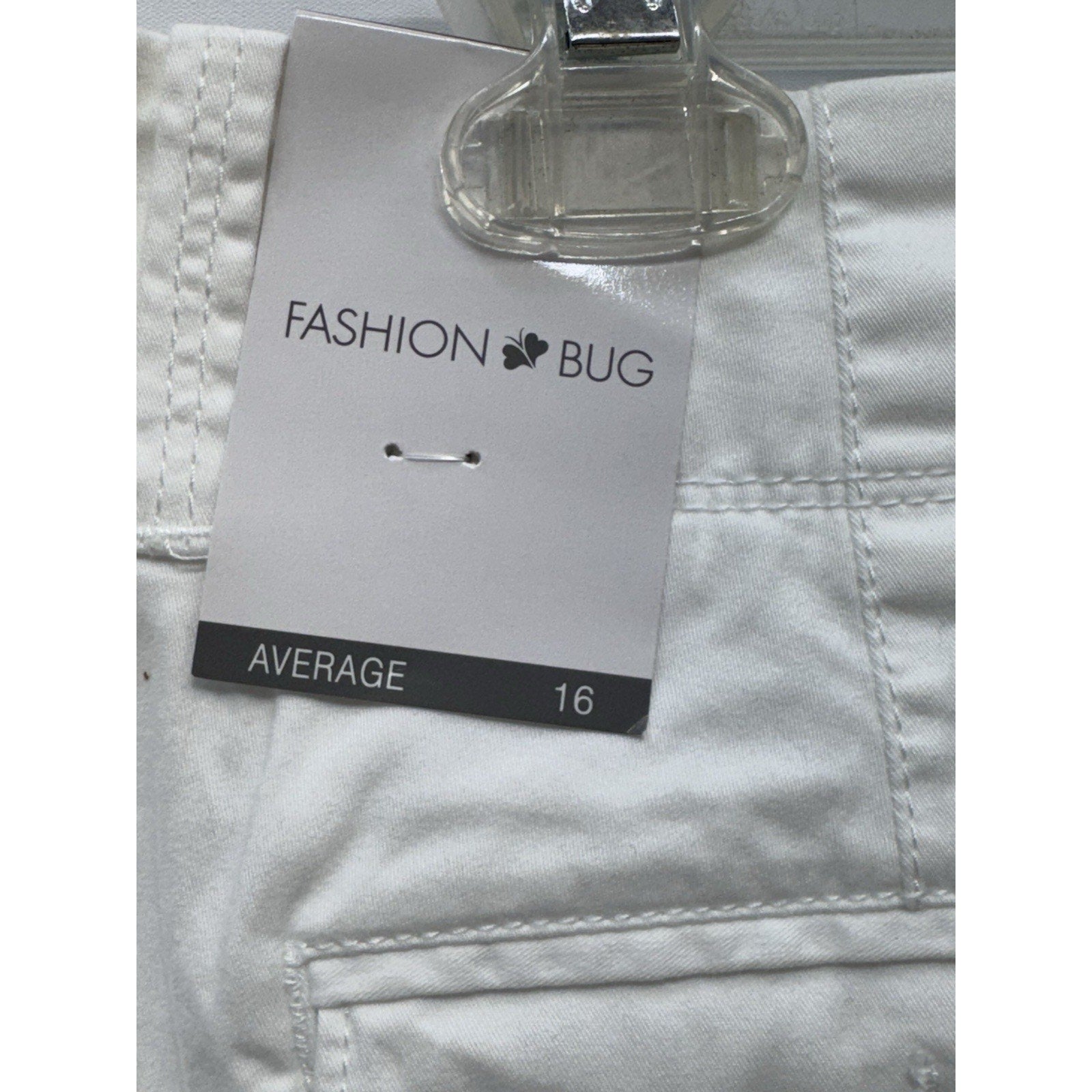 Fashion Bug Weekend Casual White Pants Women’s Size 16 Average NWT