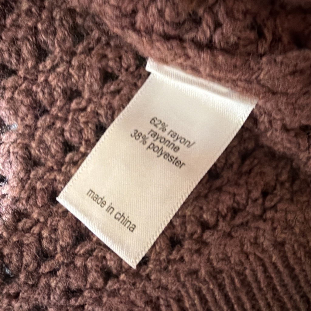 Maurices Open Stitch Mesh Cardigan Sweater Plus Size 2X Mauve NWT