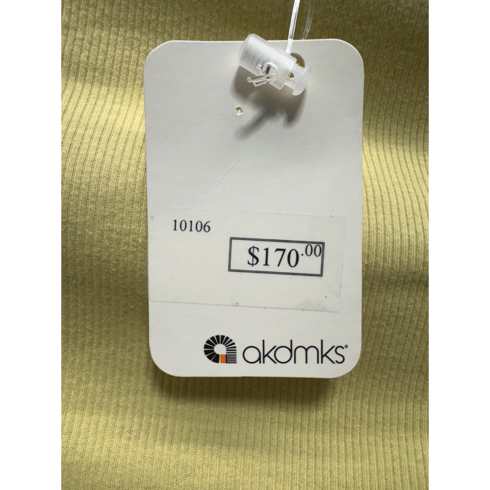 AKDMKS Natalia Ruched Asymmetric Tank Top Yellow Ribbed Sleeveless Side Tie