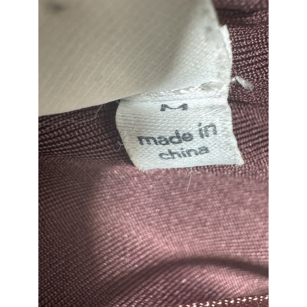 ASTR The Label One Shoulder Satin Midi Dress Mauve Plum Side Slit Cocktail M