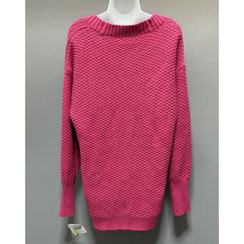 NWT Falls Creek Button Front Pink Wool Blend Cardigan Size L/XL