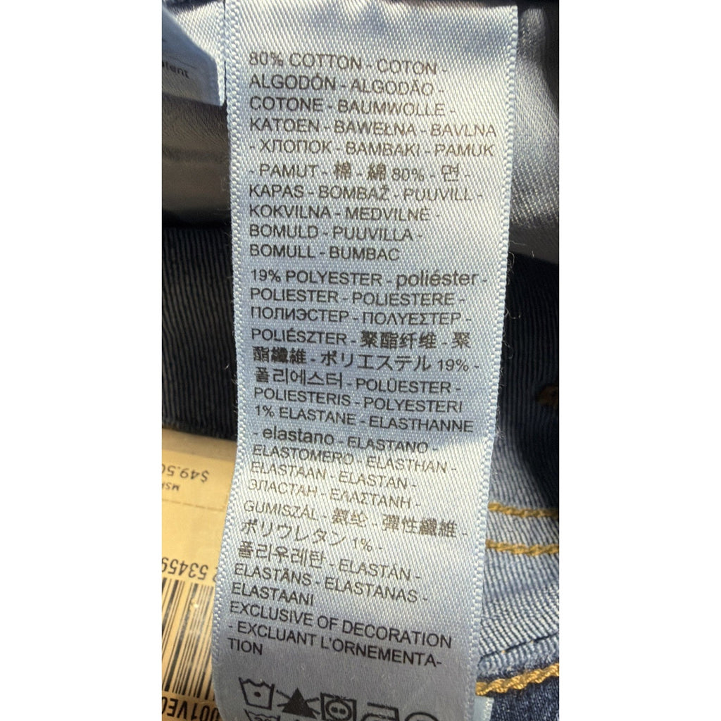 New Levi's Shaping Bermuda Denim Jean Shorts Mid Rise Stretch Womens Size 34