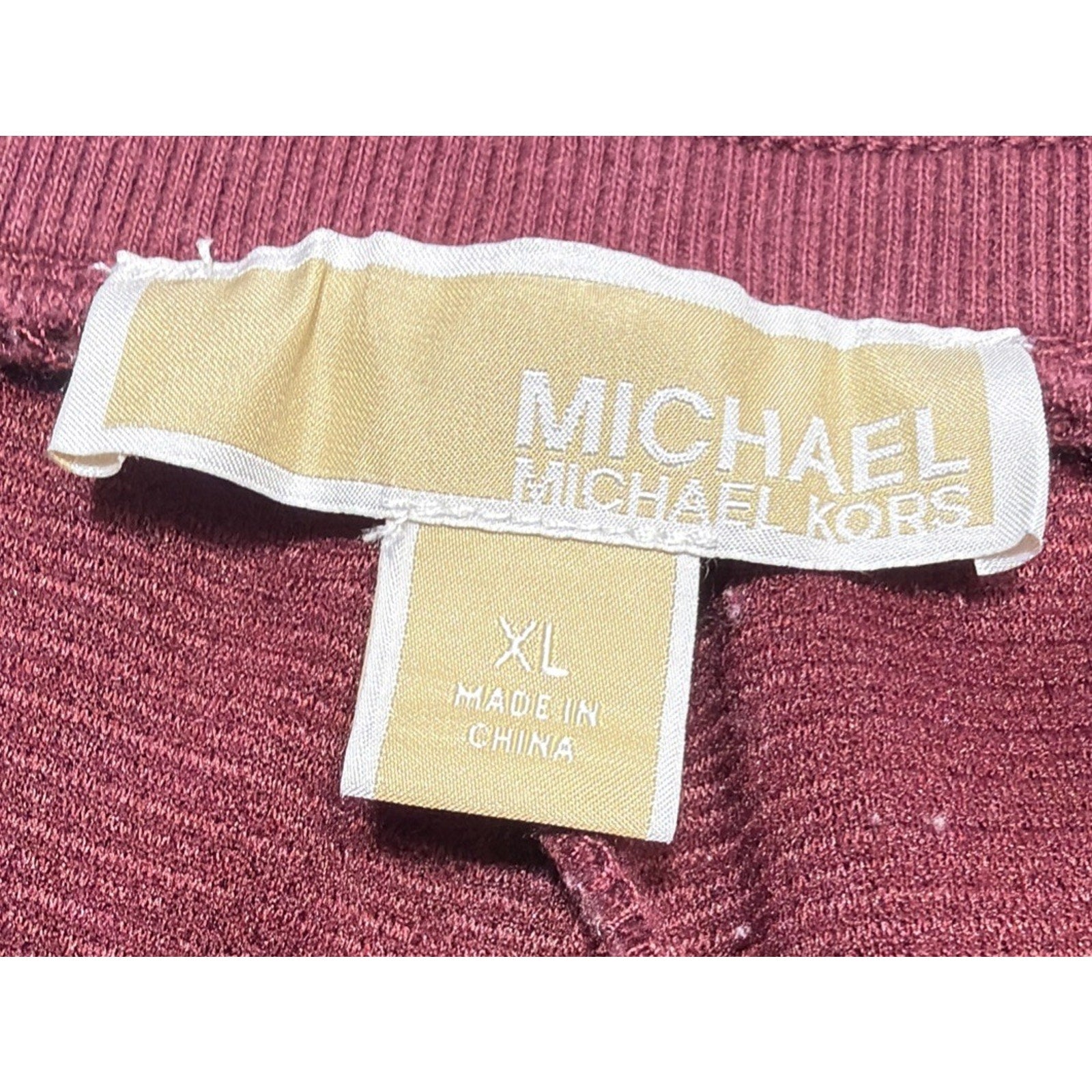 Michael Kors Men's Textured All Over Logo Jogger Pants Dark Brandy XL