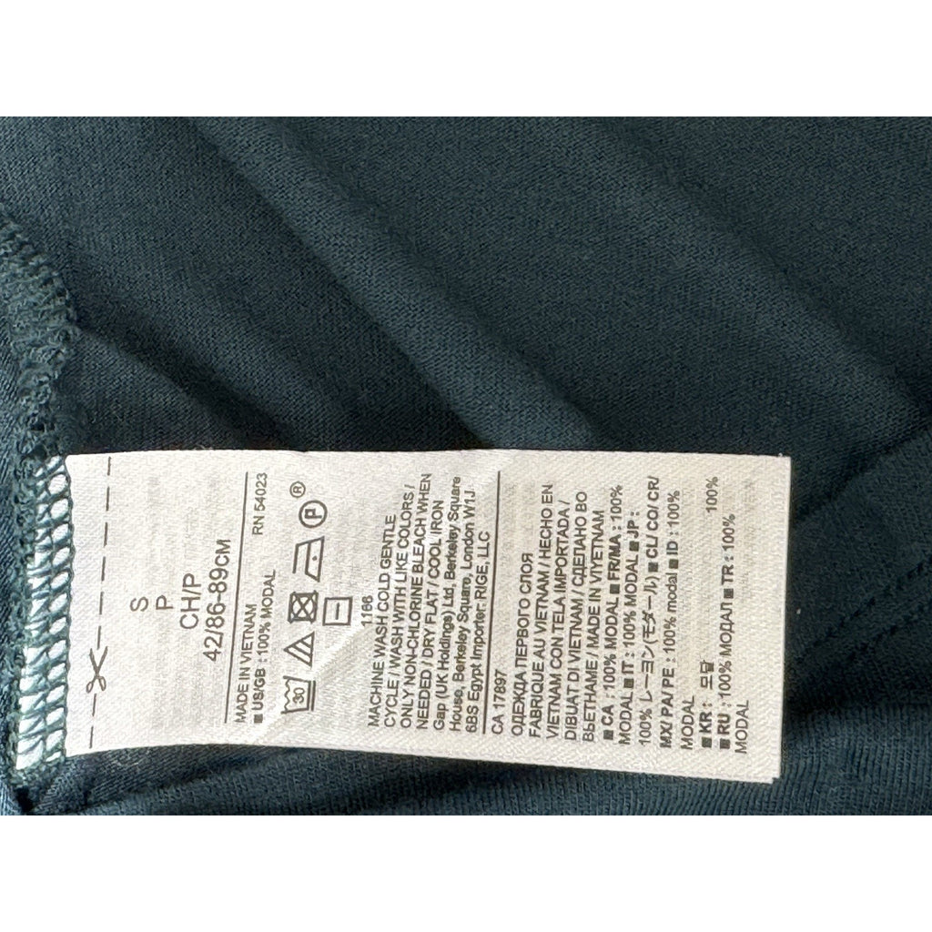 Banana Republic Green Long Sleeve Tee Back Seam Detail Women’s Size Small