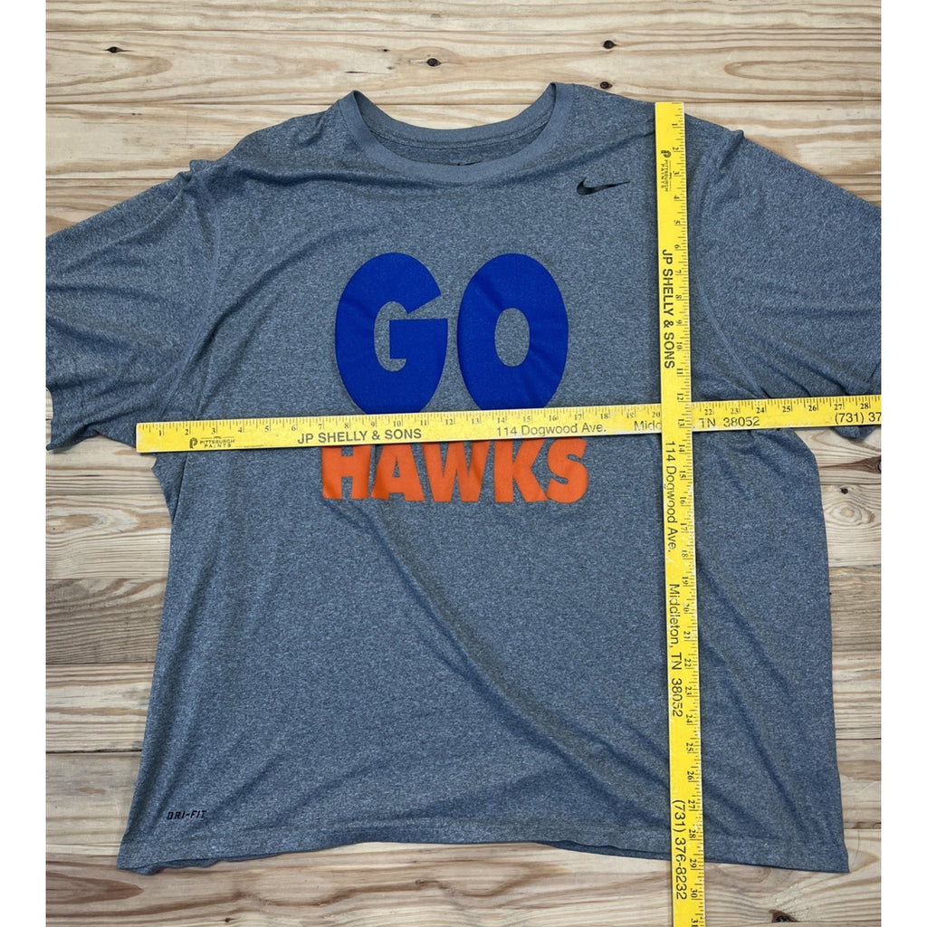 Nike Dri Fit Kansas Jayhawks T Shirt Size 3XL Gray