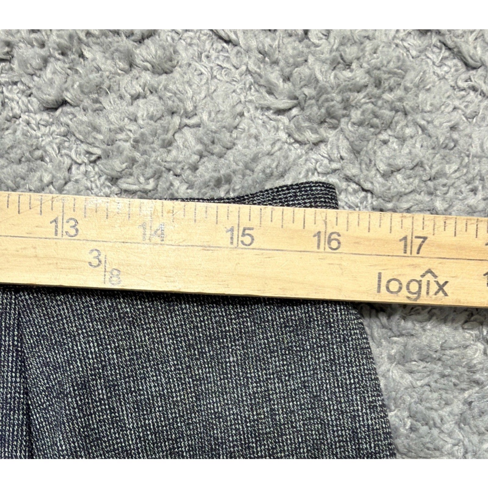 New! JM Collection Women's 12 Petite Essentials Magic Pant Gray Herringbone New