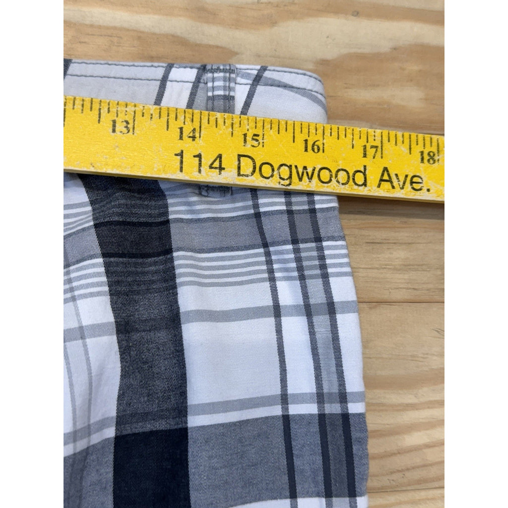 St Johns Bay Shorts Blue And White Plaid Bahama Women’s Size 8