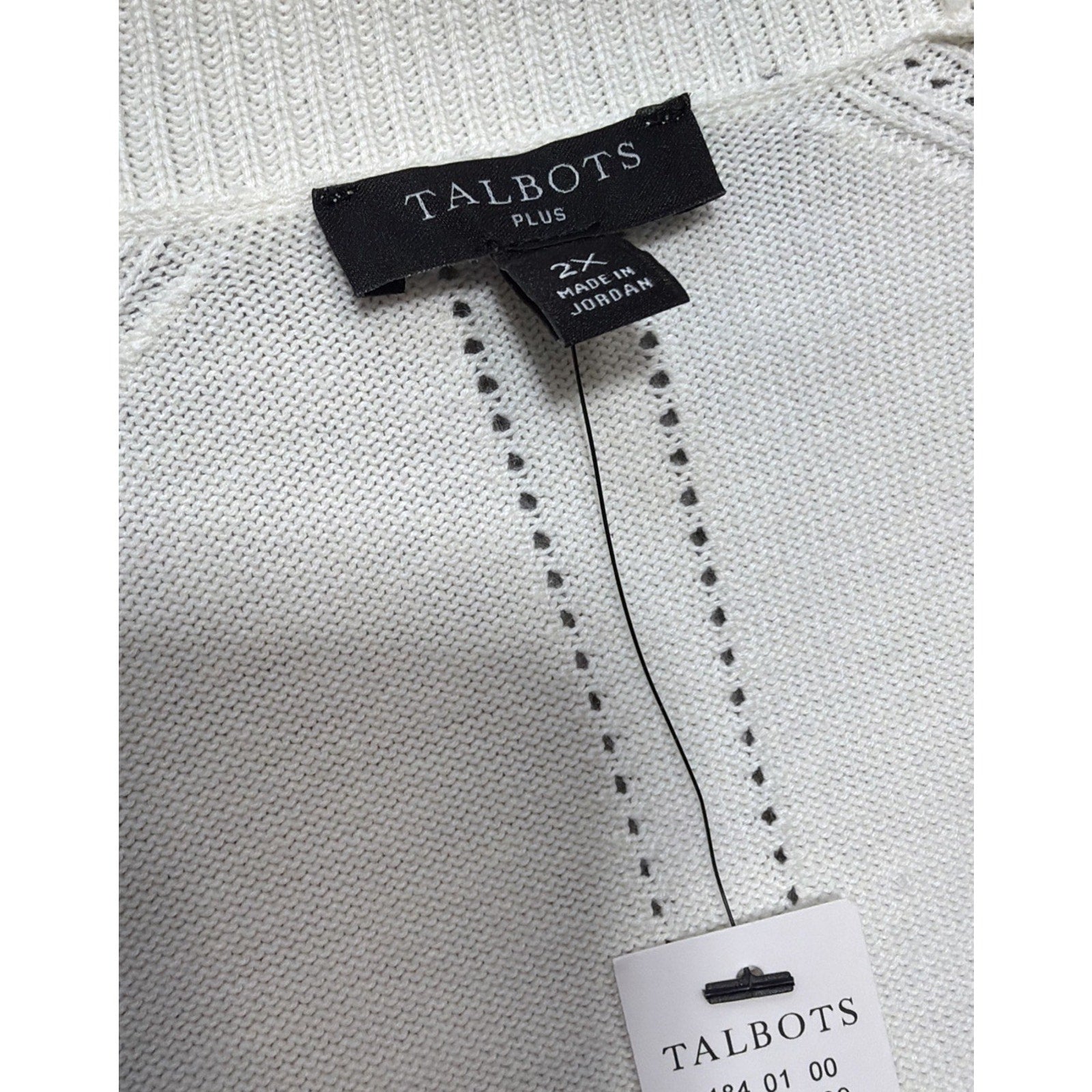 Talbots cardigan sweater womens Plus 2X Striped V-Neck yellow white preppy NWT