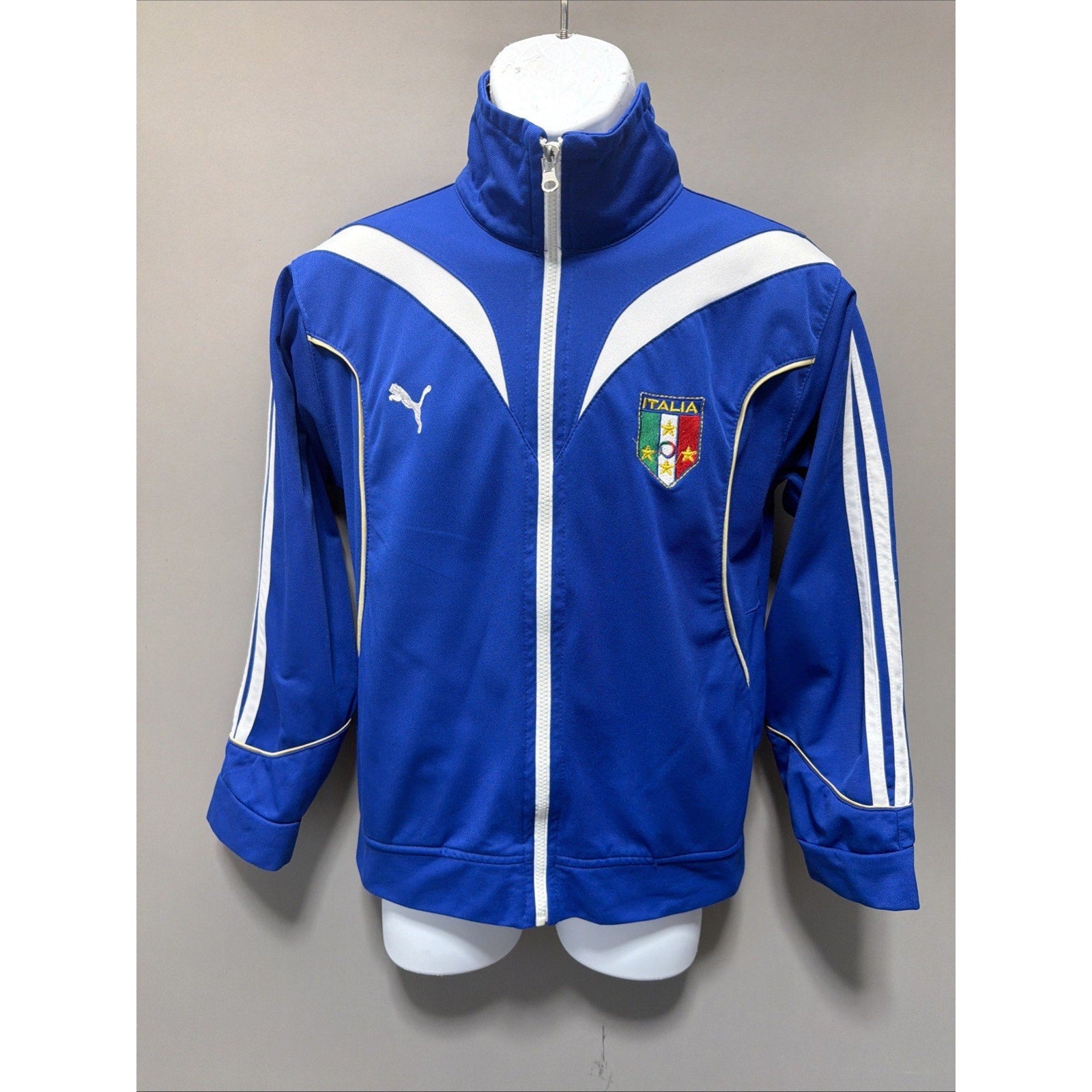 Puma Italia Championi del Mondo Embroidered Blue Full Zip Jacket S Robby Novak