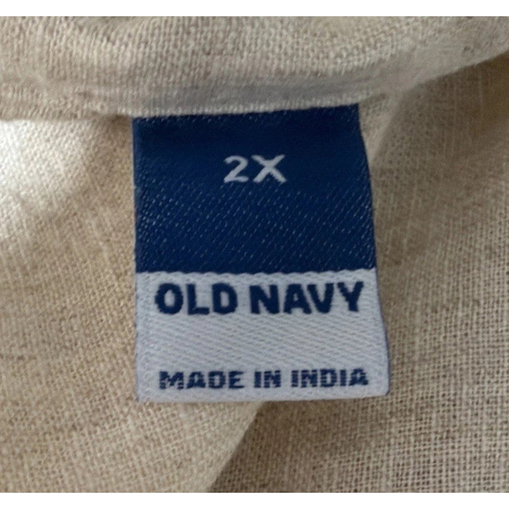 NWT Old Navy Womens Linen Blend V Neck Top Plus SIZE 2X
