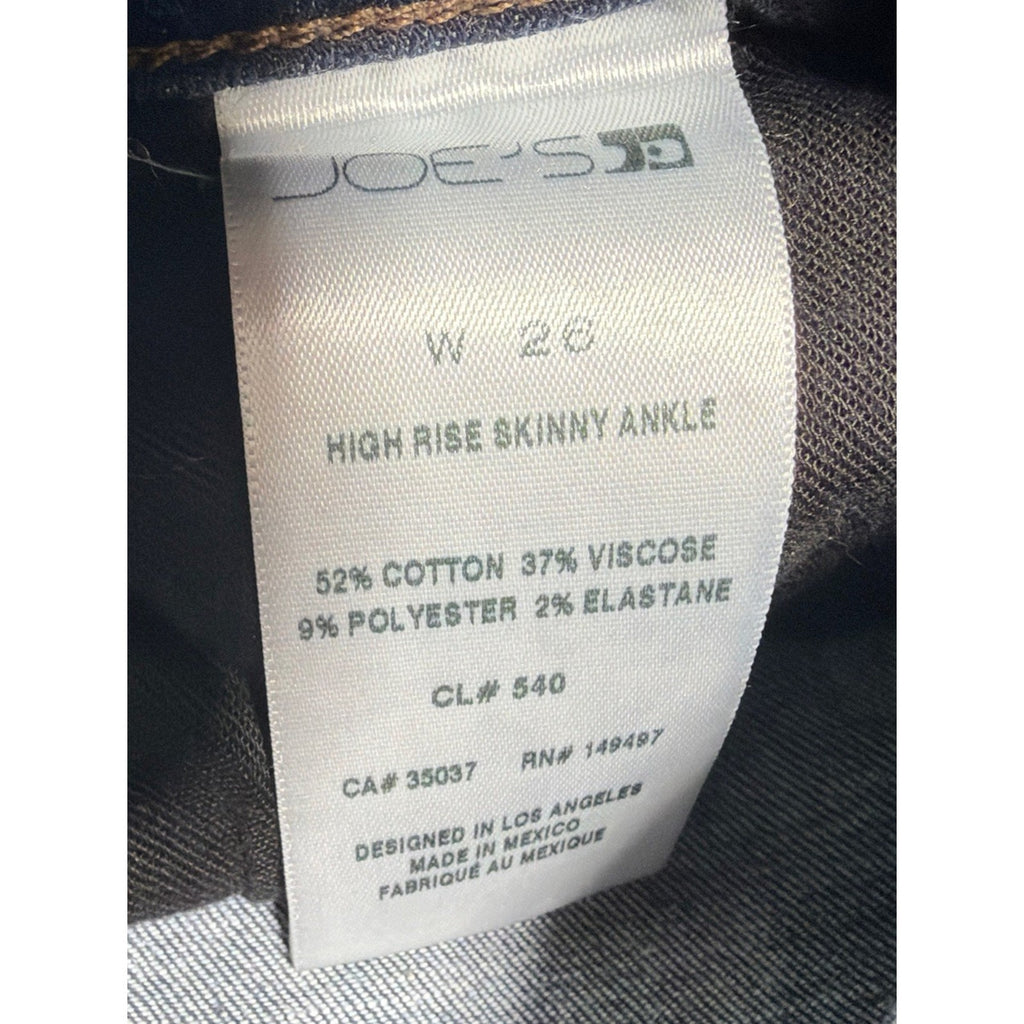 Joe's jeans high rise skinny ankle flawless blue size 26x28
