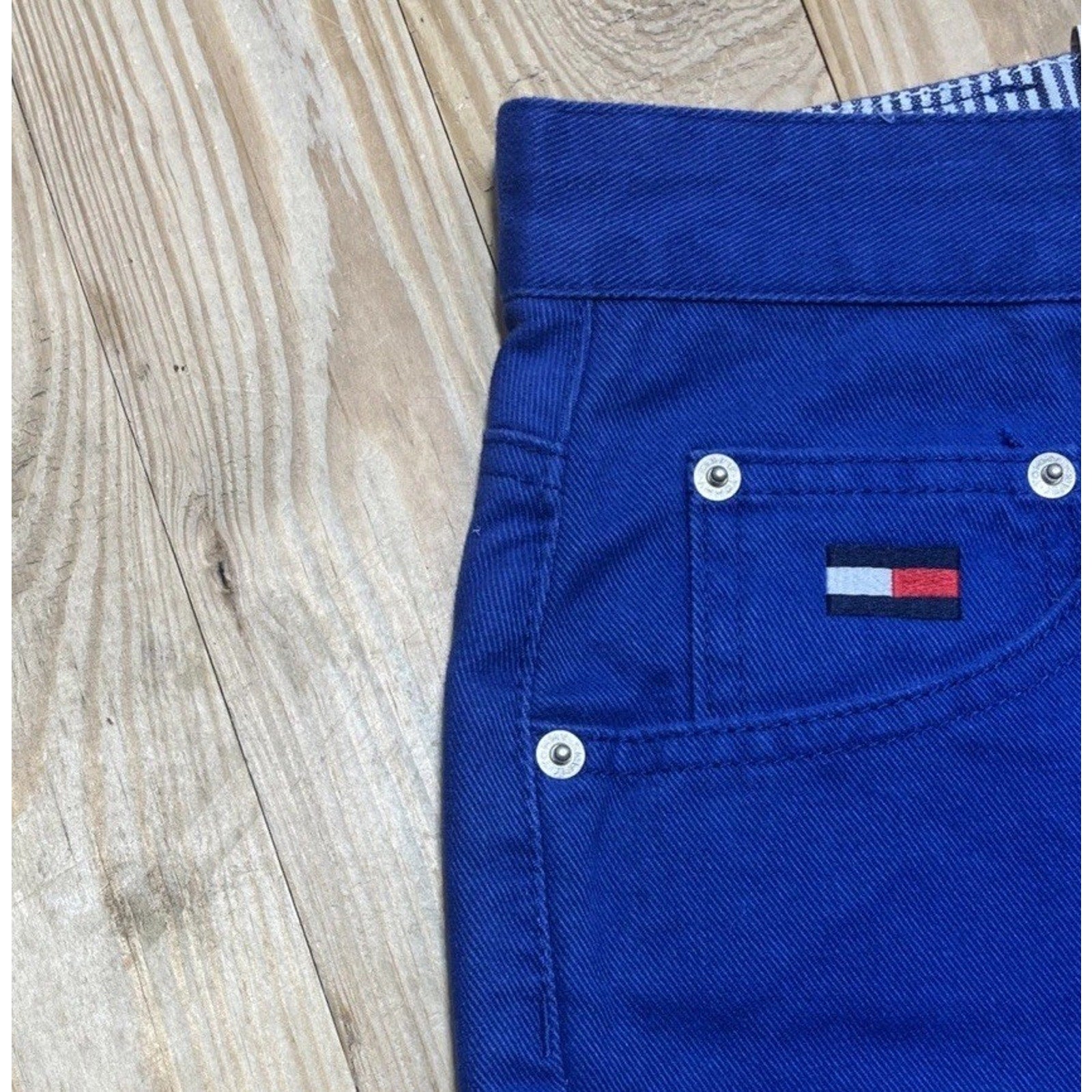 Vintage Women's Tommy Hilfiger Cobalt Blue Denim High Rise Mom Jeans - Sz 10 NWT