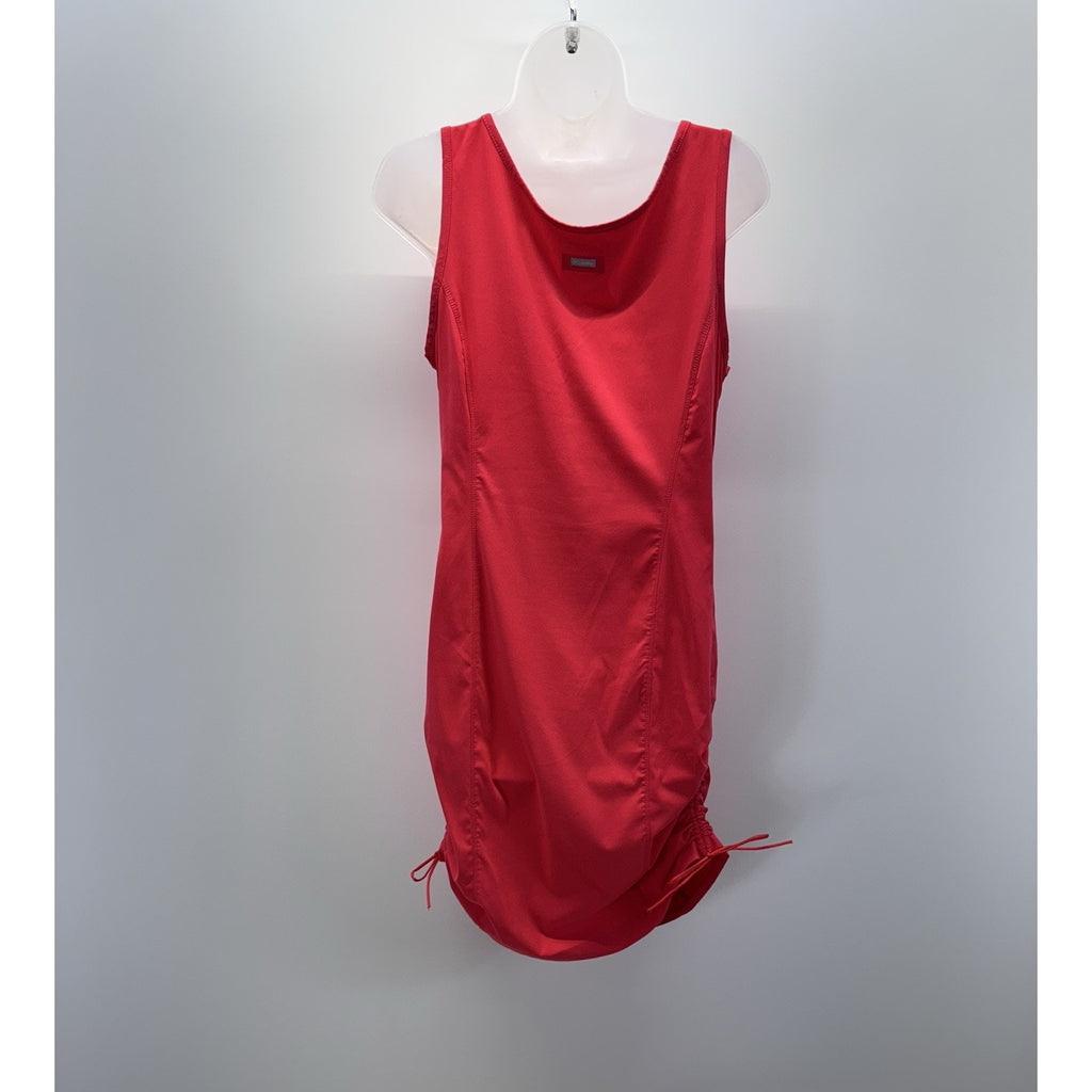 Columbia Hot Pink Cinched Side Tank Dress Omni Freeze Pockets Women’s Size M