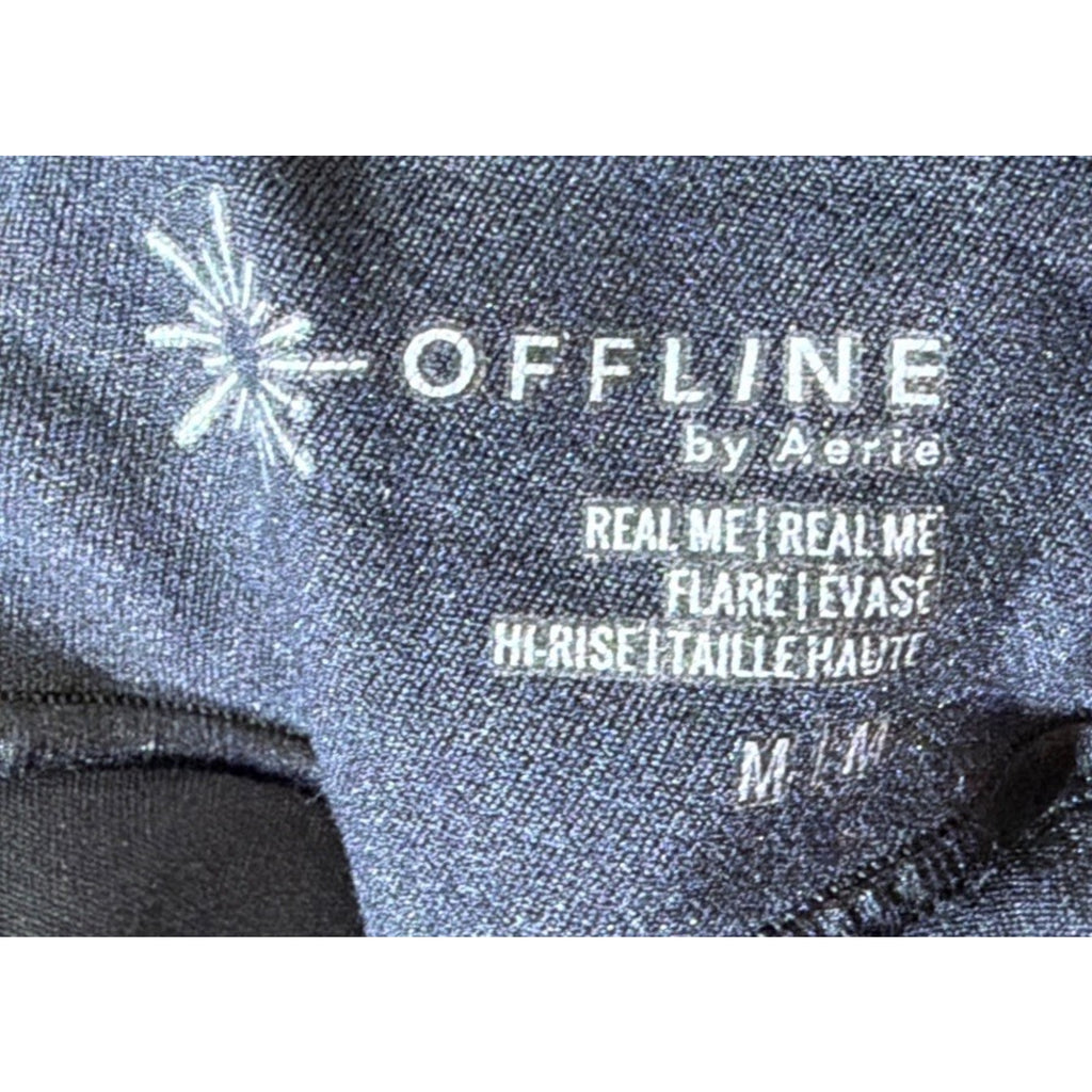 OFFLINE By Aerie Size M Marbled Gray Real Me Double Crossover Flare Legging