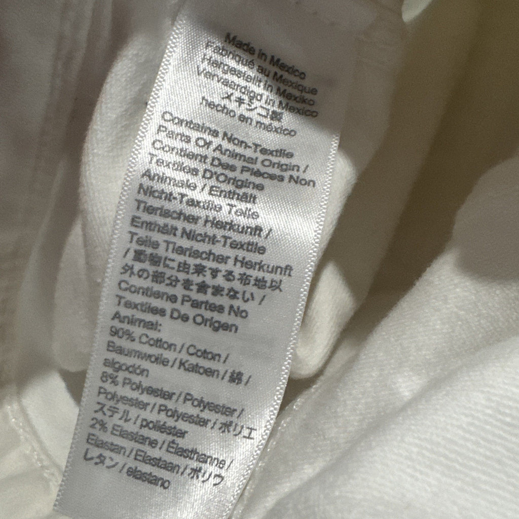 MADEWELL 10" High Rise Skinny Crop White Button-Fly Frayed Hem Jeans Size 26