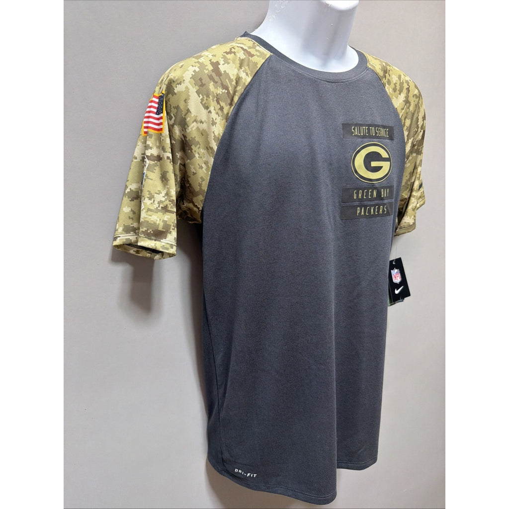 Green Bay Packers Nike Dri Fit Men's Salute to Service On Field Shirt Small New