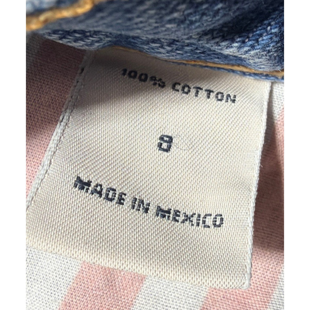 London Jean Women’s Sz 8 High Waisted Mom Cut Off Blue Jean Shorts 3”L