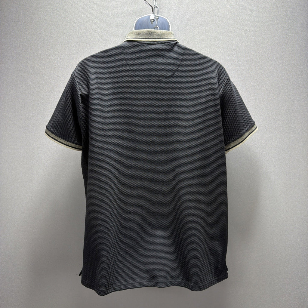 Mens DKNY Black 1/4 Zip Polo Size Large