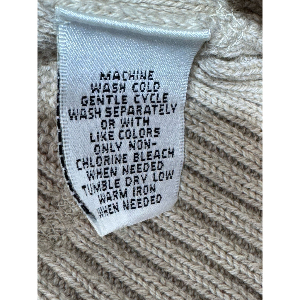 Hannah Tan Brown Cardigan Sweater Knit Long Sleeve Button Front Women’s Size M