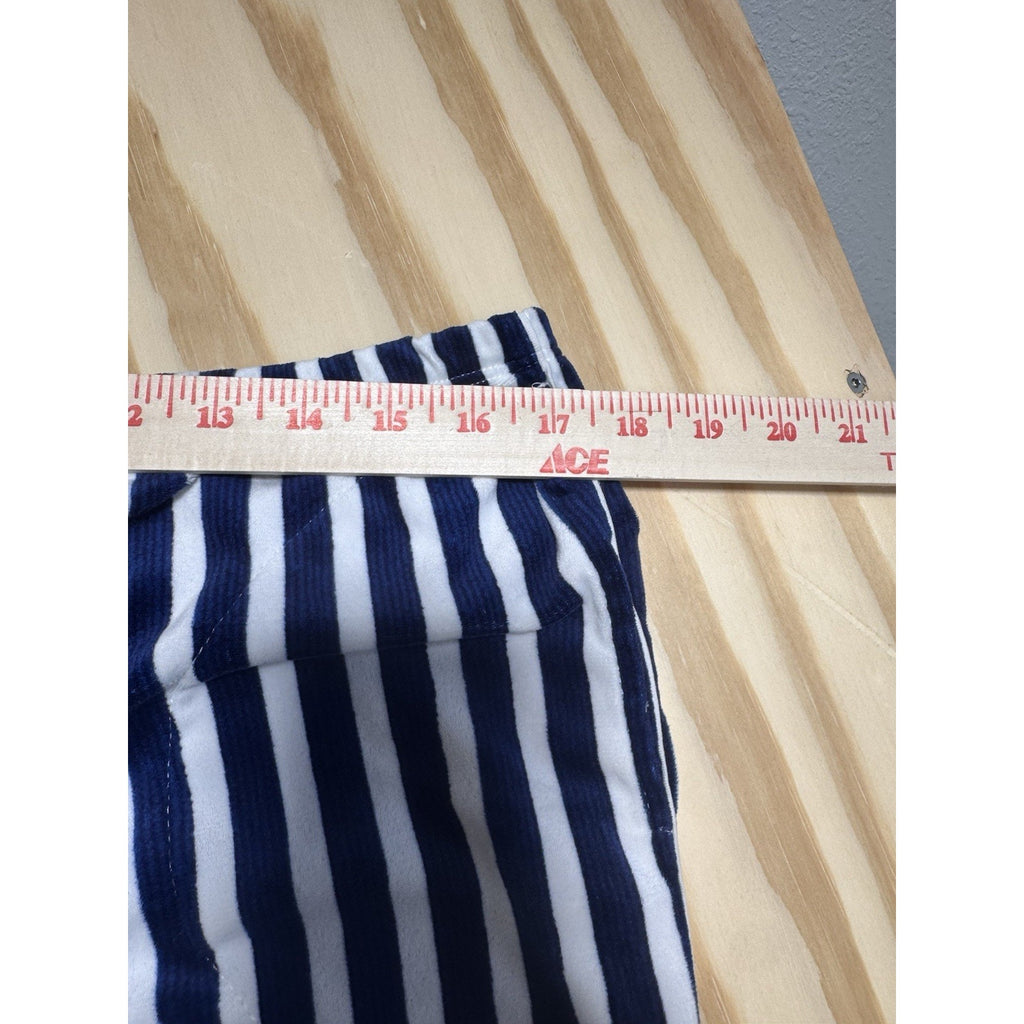 Simply Vera Wang Pajamas Size L Super Soft Plush Blue White Stripe