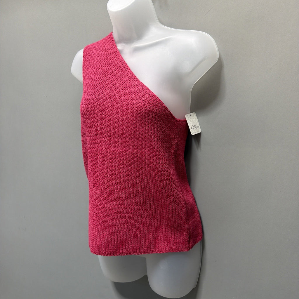 Free People Beach Condado Sweater Top Linen Blend Knit Tank Wild Rose Sz S NWT