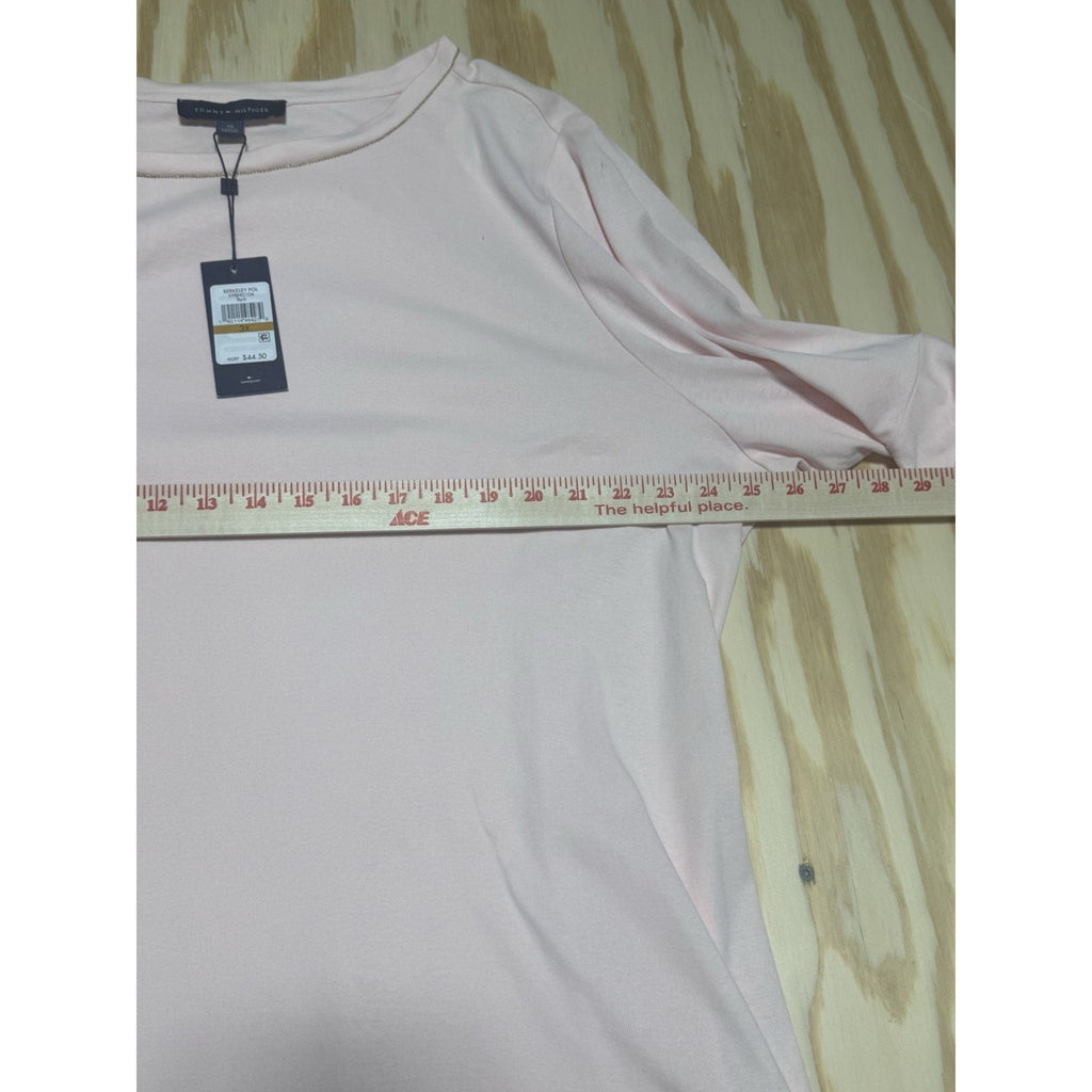 Tommy Hilfiger Women’s 1XL Pink Blouse Shirt with Ruffled Sleeves NEW