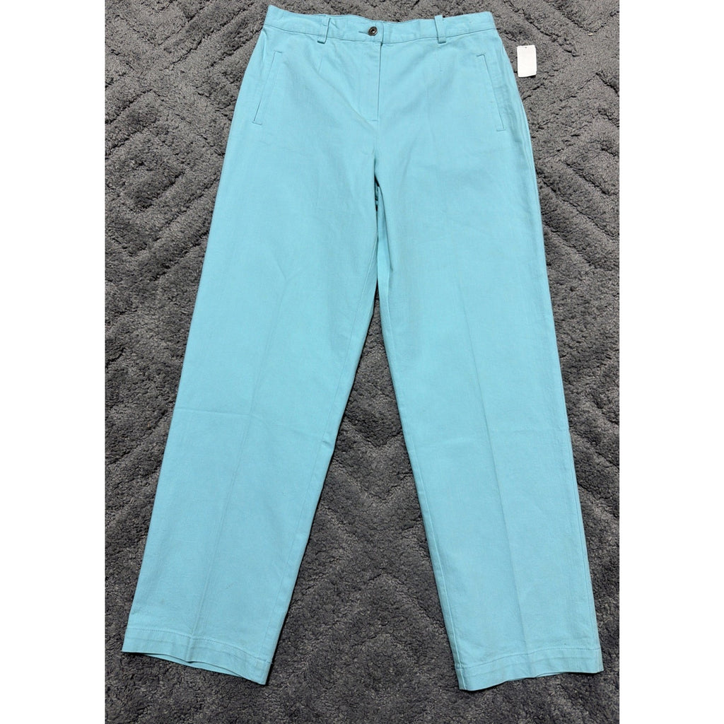 Vintage Christopher Banks Turquoise Aqua stretch trouser pants New Size 10 31x30