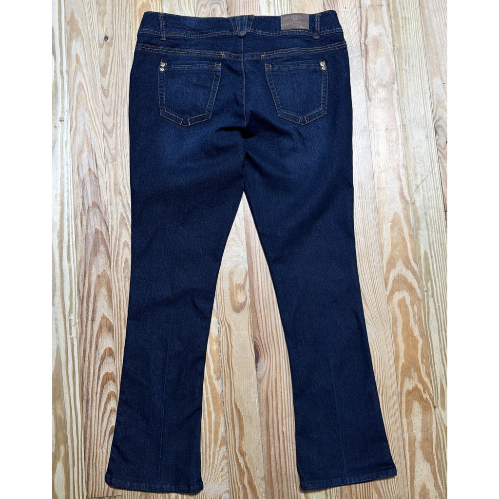 Democracy Rebel Itty Bitty Boot Jeans Women’s 18 Dark Wash Stretch Bootcut