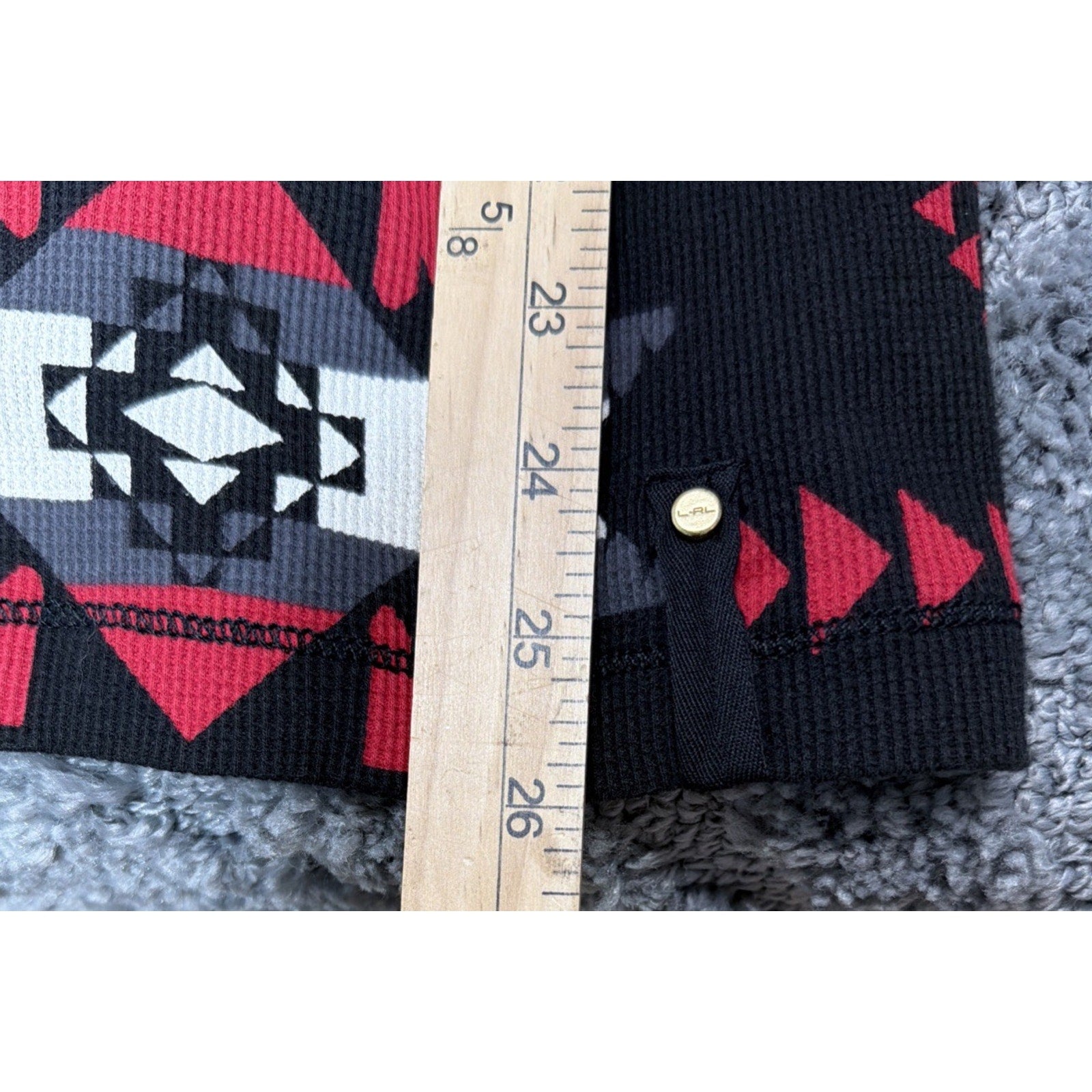 LRL Ralph Lauren Active Long Sleeve Hooded Aztec Southwestern Print Pullover XL