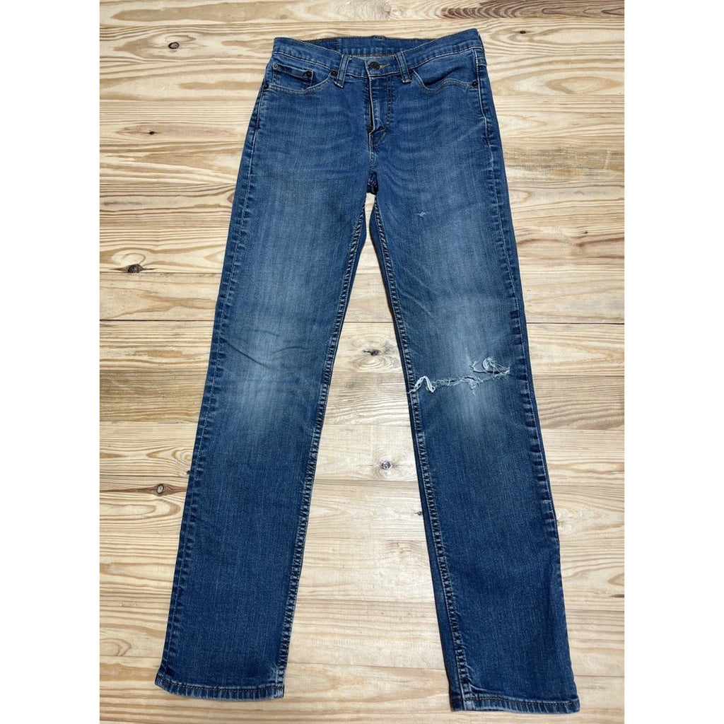 Levi's 514 Jeans Mens 29x32 Blue Straight Stretch Med Wash Faded Denim