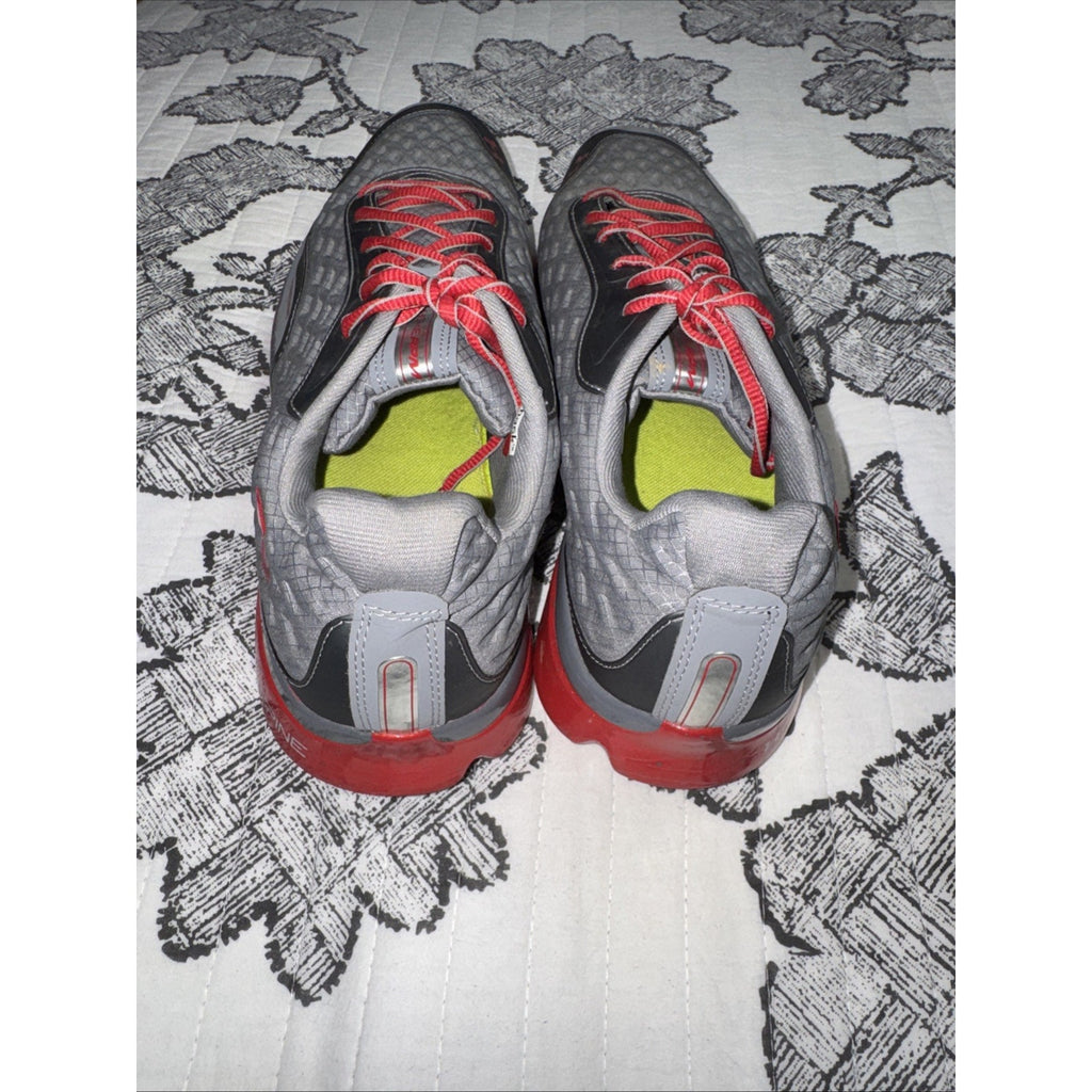 Men Under Armour Gray & Red Spine RPM Running Shoes US Size 12 1238353-045