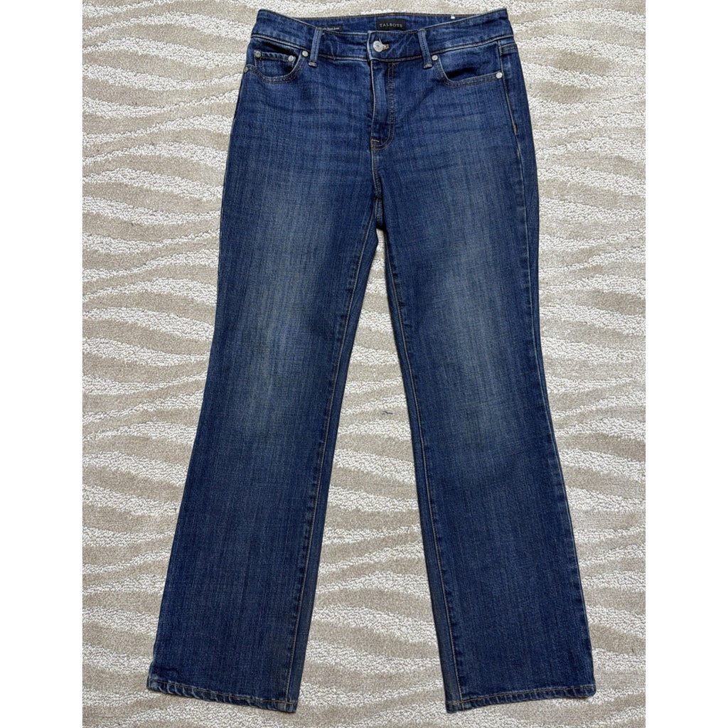Talbots Jeans Womens 4 P Blue Barely Boot Five-Pocket Bootcut Stretch 29x28