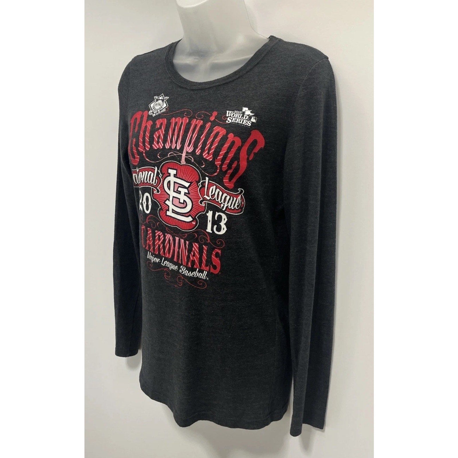 MLB St. louis cardinals women’s t shirt LS 2013 World Series Champions