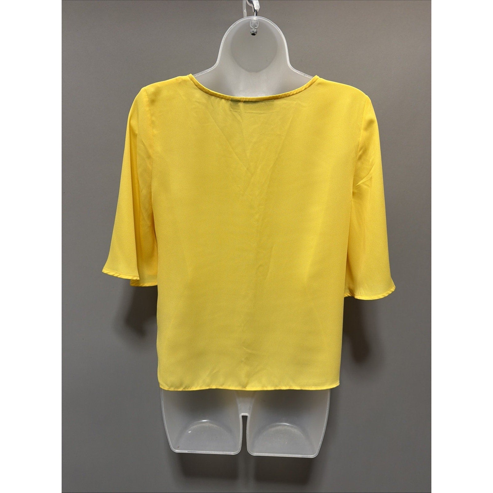 Short Sleeve Top APT.9 Bright Yellow 100% polyester Tie Front XS
