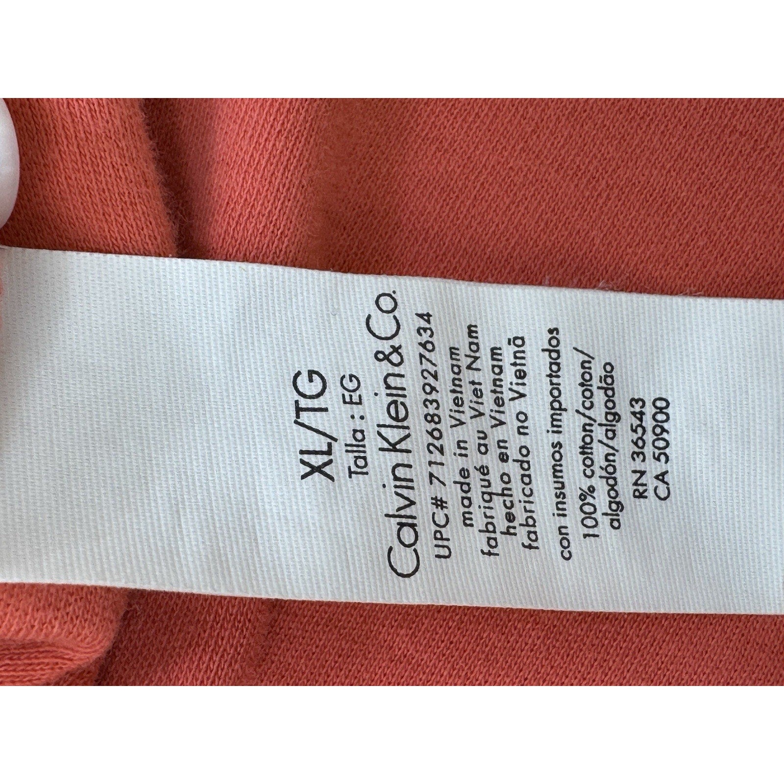 Calvin Klein Polo Regular-Fit Smooth Cotton Logo Shirt Coral Red Men’s Size XL