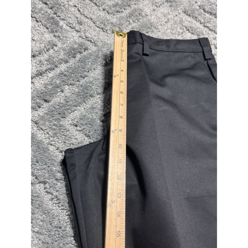 Edwards Style #8537 Black Chino Flat Front Pants Size 14 Unhemmed Leg