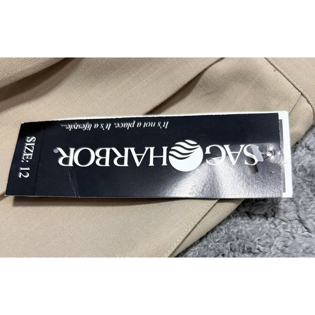 New Sag Harbor Woman's Size 12 Average Tan High Rise Dress Pants NWT