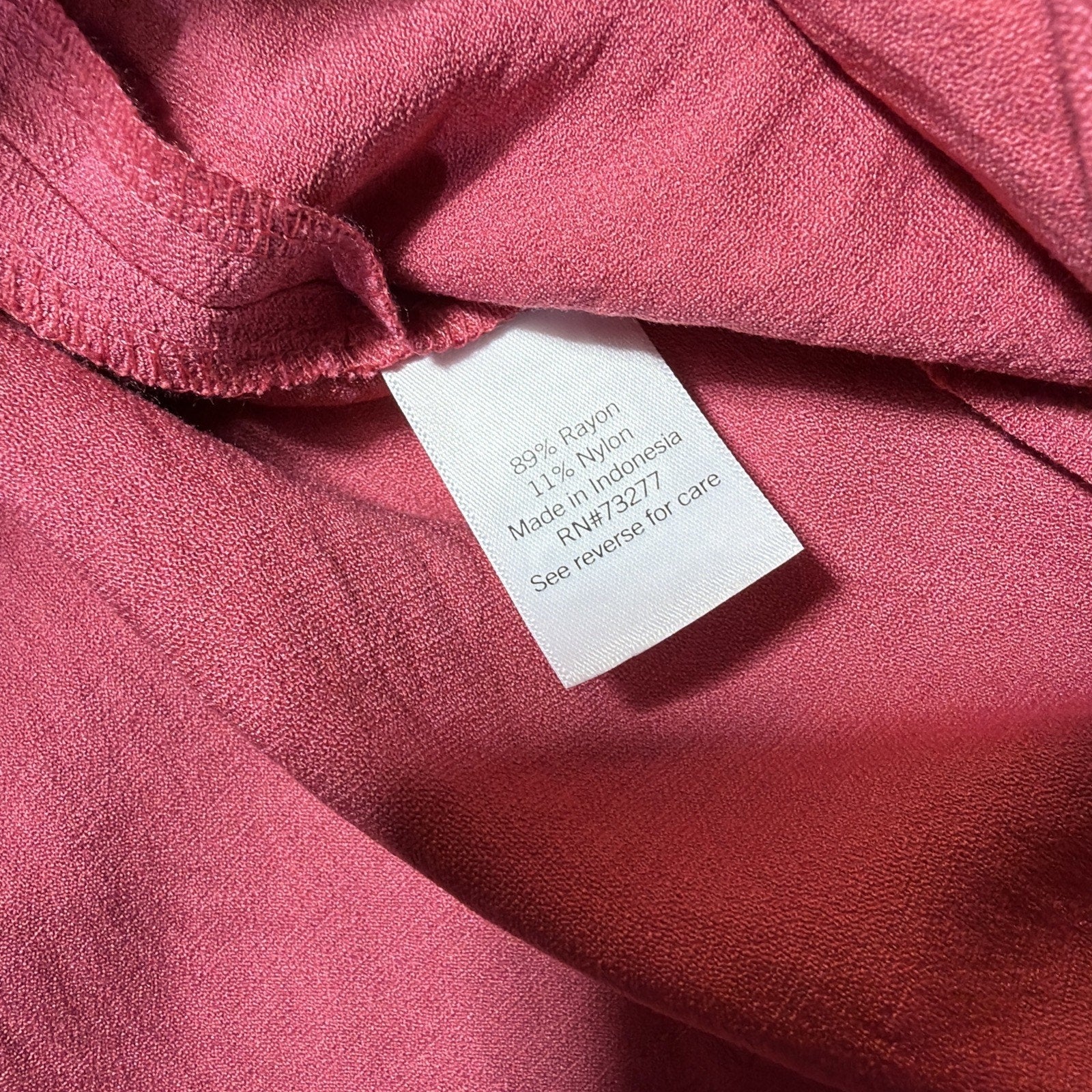 Nine West Plus Size 3X Textured V neck Pink wrap shirt blouse NWT